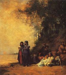 Eugene Fromentin Egyptian Women on the Edge of the Nile oil painting image